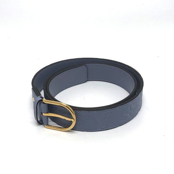 LOUIS VUITTON  MonogramEmpreinte Ceinture-Gracieux belt blue - Picture 1 of 9